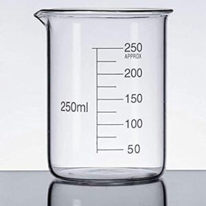 Laboratory Borosilicate Glass Beaker 250 ML with Spout