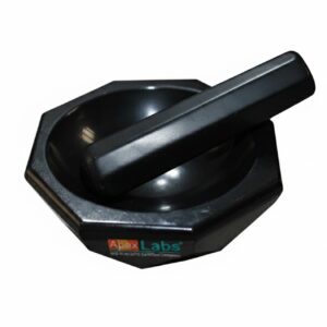 4-Inch Black Agate Mortar and Pestle Set | High-Purity Grinding Tool
